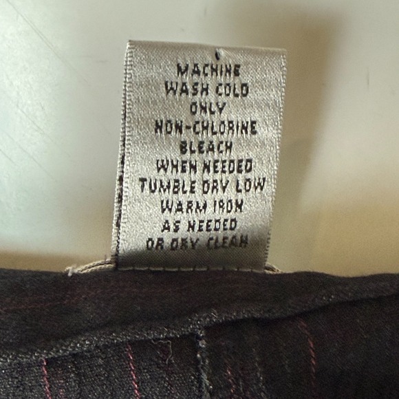 Chicos Pants 2.5 Womens 14 Grey Pink Pinstripe Flat Front High Rise Career Work - Picture 8 of 15